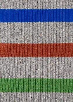 Men's Grey Donegal Stripe Wool Scarf