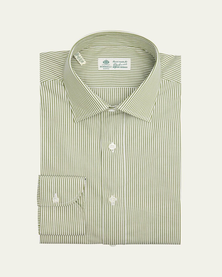 Borrelli Men's Cotton Stripe Dress Shirt