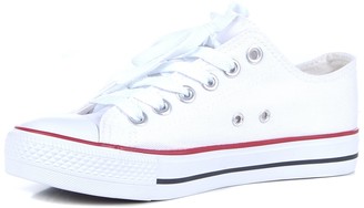 white lace up plimsolls womens