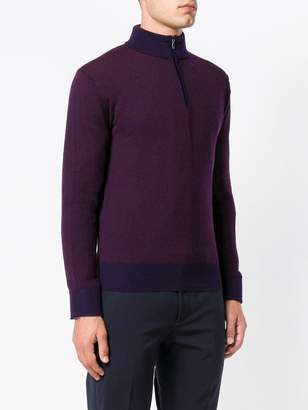 Canali zipped long-sleeve sweater