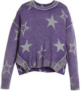 Thumbnail for your product : Autumn Cashmere Stellar Inked Boxy Crewneck Sweater, Size 6-16