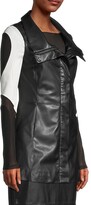 Thumbnail for your product : Donna Karan Sleeveless Faux Leather Moto Vest