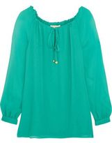 Thumbnail for your product : Tory Burch Sophie Crinkled Silk-Chiffon Top