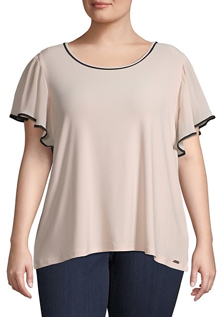 blush chiffon top