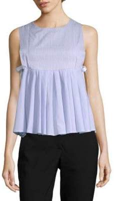 Romeo & Juliet Couture Sleeveless Babydoll Pleat Top