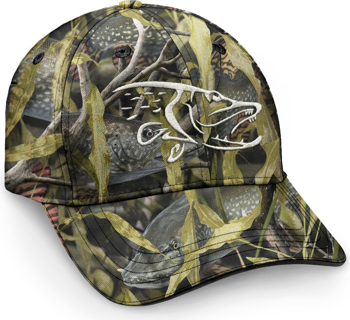 Trucker Hat Huk Camo Patch Straw Hat Fishouflage Pike Strike Cap