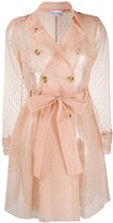 Thumbnail for your product : RED Valentino point d'Esprit tulle trench coat