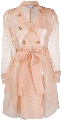 RED Valentino point d'Esprit tulle trench coat
