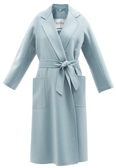 light blue overcoat