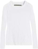 Thumbnail for your product : Enza Costa Ribbed Cotton And Cashmere-Blend Top