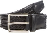 Thumbnail for your product : Barneys New York MEN'S WOVEN LEATHER BELT-BLACK SIZE 32