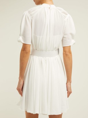 Emilia Wickstead Corinne High-neck Mini Dress - White