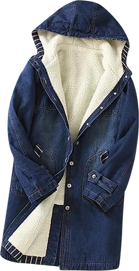 Clothing Coats Amazon Womens Jean Jacket HAOLEI Long Denim