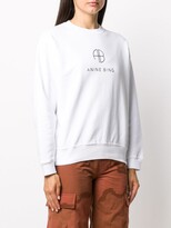 Thumbnail for your product : Anine Bing Ramona monogram-print sweatshirt