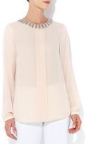Thumbnail for your product : Wallis Stone Embellished Collar Top