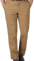 Thumbnail for your product : Charles Tyrwhitt Tan slim fit flat front washed chinos