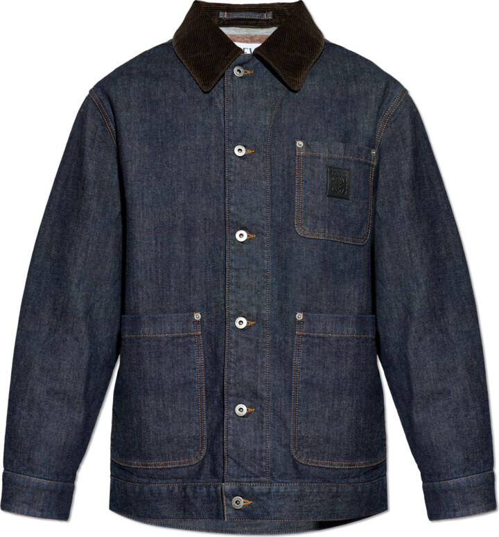 Loewe Denim Jacket With Logo Patch  Navy - Blue