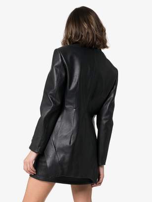 Burberry belt strap leather blazer jacket