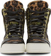 Thumbnail for your product : Balmain Green Jungle Kol High-Top Sneakers