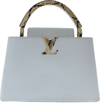 Pre-owned Louis Vuitton Capucines Crocodile Leather Silver-tone Mini Rose  Peony, ModeSens