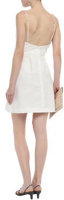 Zimmermann Corsage Bow-embellished Cutout Linen Mini Dress