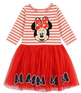 Pippa & Julie x Disney Minnie Long Sleeve Two-Tier Tutu Dress