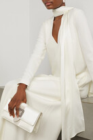 Thumbnail for your product : Safiyaa Aleah Crepe And Silk-blend Satin Gown - Ivory