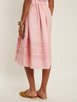Thumbnail for your product : Jupe By Jackie Griggs Embroidered Silk-organza Midi Skirt - Womens - Light Pink