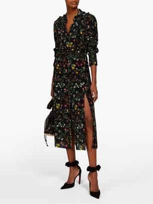 Altuzarra League Floral-print Silk Dress - Womens - Black Print
