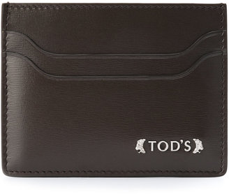 Tod's logo plaque cardholder - men - Calf Leather - One Size