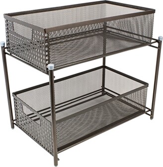 Sorbus 2 Tier Organizer Baskets with Mesh Sliding Drawers Bronze -  ShopStyle Bookcases & Cabinets