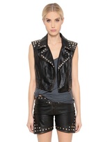 Thumbnail for your product : Studded Perforated Leather Vest