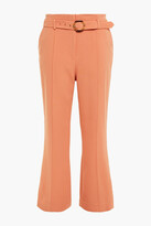 Thumbnail for your product : Jonathan Simkhai Florence Belted Stretch-crepe Kick-flare Pants