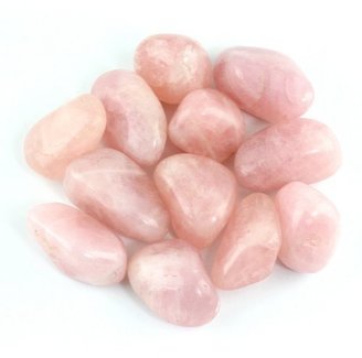 Wicca Crystal Allies Materials: 1lb Bulk Tumbled Pink Rose Quartz Stones from Brazil - Large 1" Natural Polished Gemstone Supplies for Wicca, Reiki, and Energy Crystal Healing *Wholesale Lot*