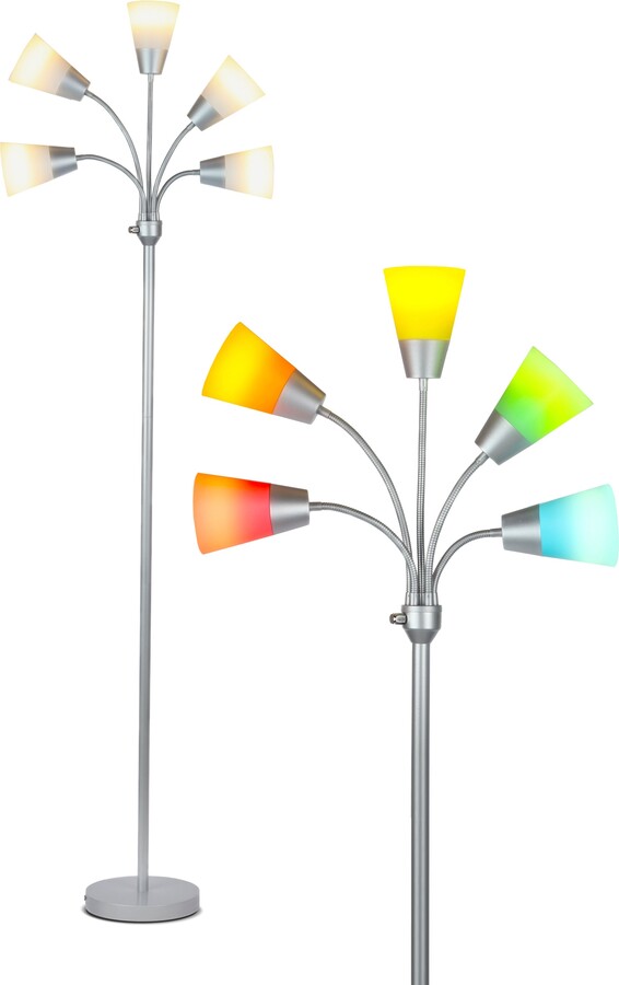 Brightech Medusa Modern LED Floor with 5 Heads and 10 Interchangeable