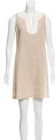 Thumbnail for your product : Michael Kors Sleeveless Linen Mini Dress beige Sleeveless Linen Mini Dress
