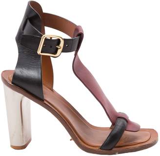 Celine Black Leather Sandals