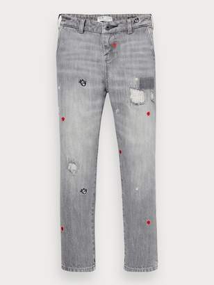 Scotch & Soda Embroidered Jeans - Felix The Cat Skinny Fit