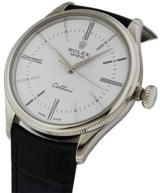 Rolex Cellini Time 50509 18K White Gold White Lacquer Dial Unisex Watch