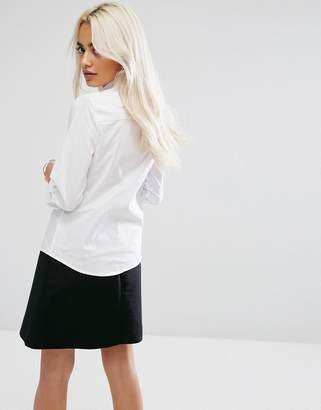 ASOS Petite Design Petite 3/4 Sleeve Shirt In Stretch Cotton 2 Pack
