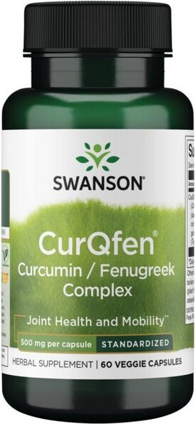 Swanson Health Products Swanson Curqfen Curcumin/Fenugreek Complex - Standardized 500 mg 60 Veg Caps.