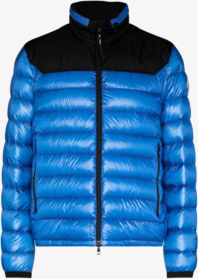 Moncler Blue Silvere Hooded Quilted Jacket ShopStyle