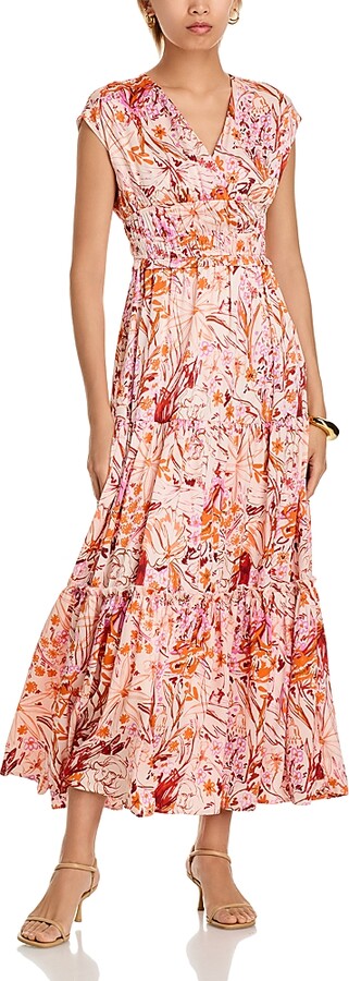 Gracia Floral V Neck Maxi Dress