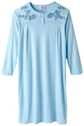 Silverts Disabled Elderly Needs Adaptive Open Back Knit Nursing Home Nightgown - 3XL