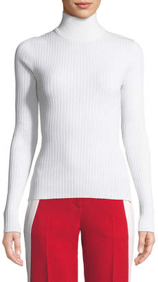 Michael Kors Collection Long-Sleeve Zip-Back Turtleneck Sweater