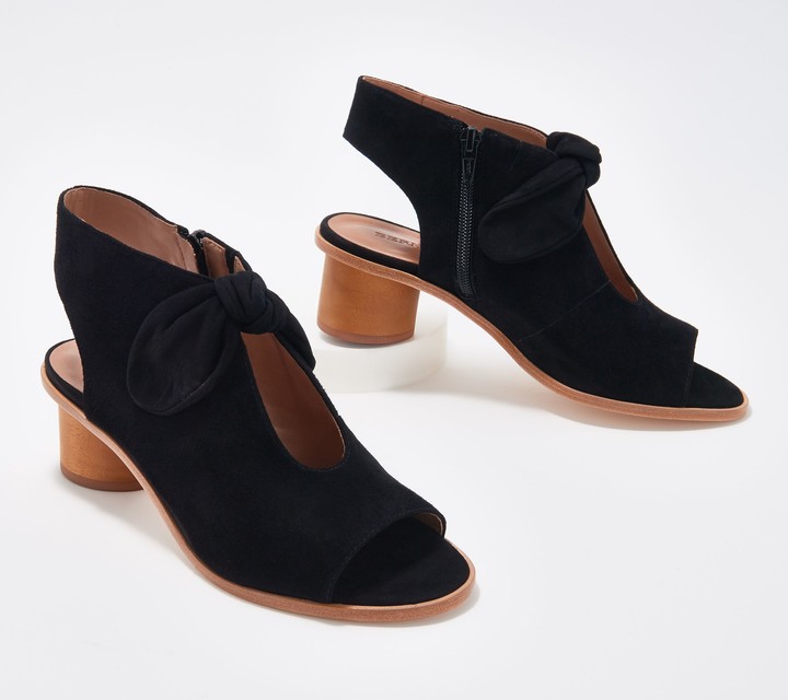 mustard closed toe heels