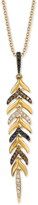 Thumbnail for your product : LeVian Heavenly Feather Diamond (1 ct. t.w.) 20" Pendant Necklace in 14k Gold