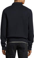 Thumbnail for your product : Tom Ford Zip-Front Shirt-Collar Knit Jacket, Navy