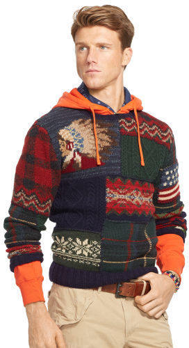 Polo Ralph Lauren Patchwork Crewneck Sweater - ShopStyle