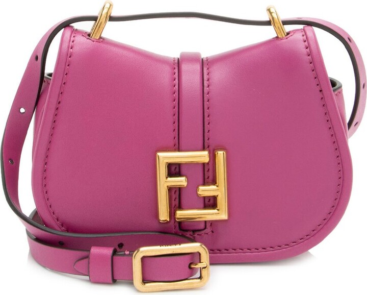 Fendi Pink Leather C'mon Nano Shoulder Bag (Authentic Pre-Loved)